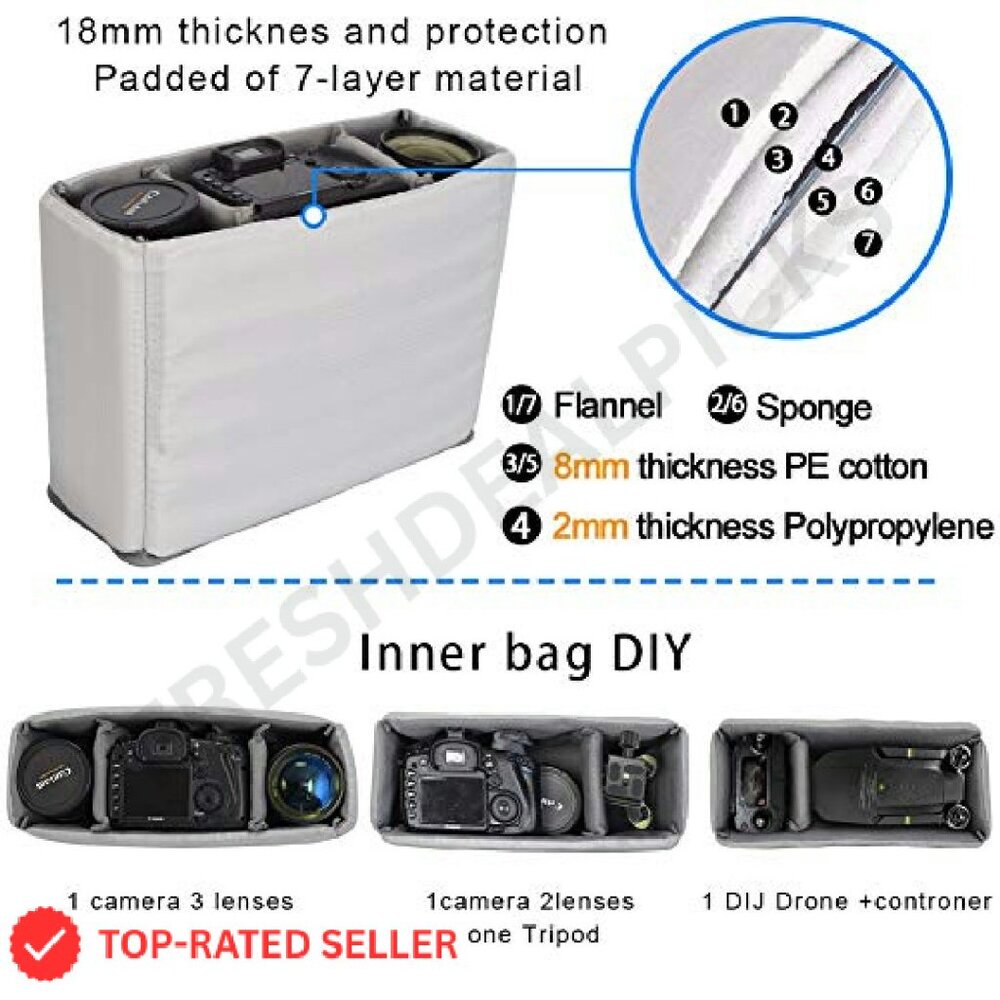 Professional Camera Bag Waterproof Messenger Case… - image 4